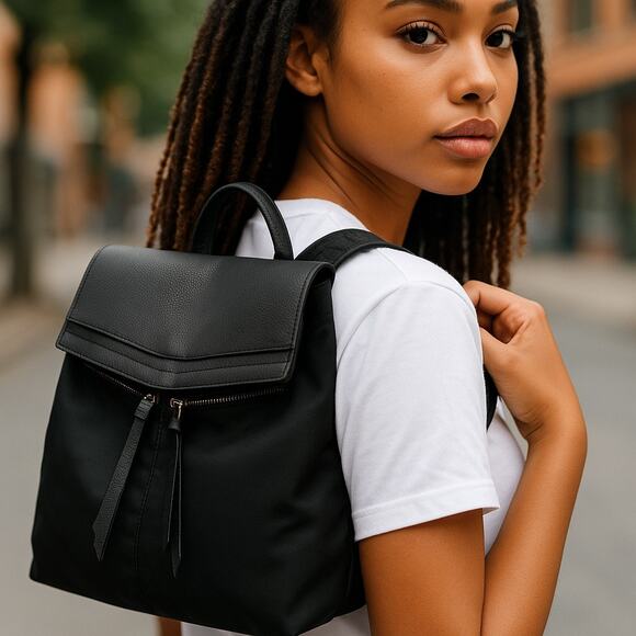 Botkier New York Trigger Backpack Purse Black Travel - Picture 1 of 12
